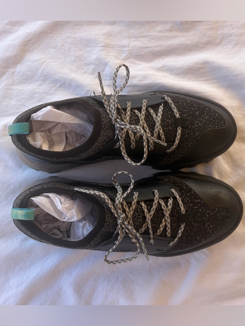 Helly Hanson Loke Dash Wmns Hiking Knit Lace Shoes Dark Gray Sz 9 *See below*